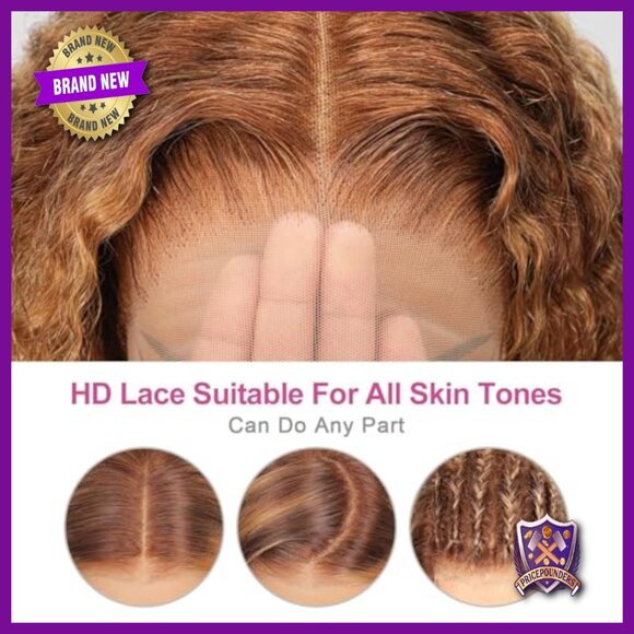 13x6 Full Lace Frontal Wig Human Hair Deep Wave 22 Inch Glueless main image 7